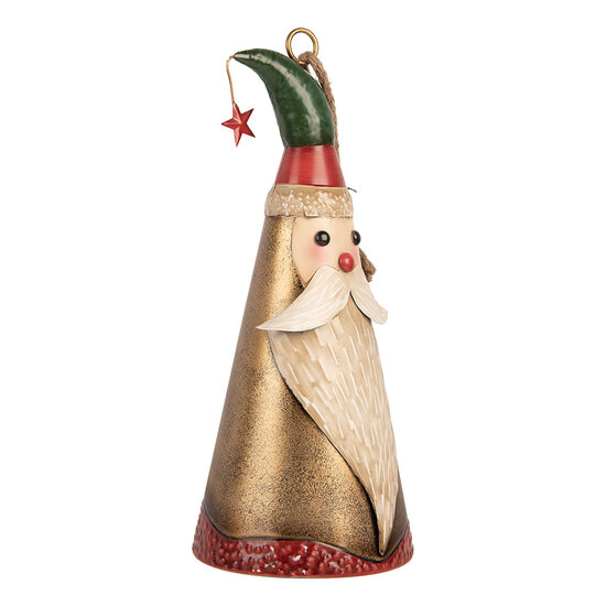 Clayre &amp; Eef | Decoratie hanger Kerst Goudkleurig Rot &oslash; 16x38 cm | 6Y6057