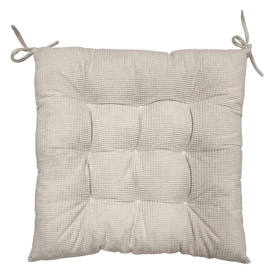Clayre &amp; Eef | Stoelkussen met foam Beige 40x40x4 cm | KG029.013