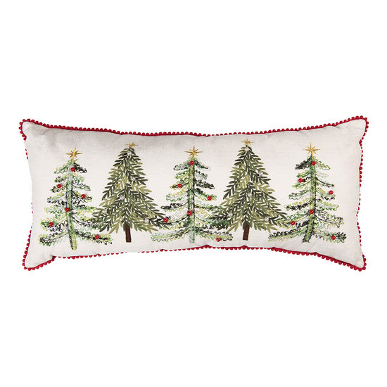 Clayre &amp; Eef | Kussen gevuld Beige Groen 70x30x4 cm | KG035.043