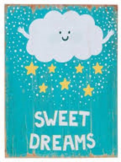 Schilderij / Houten bord sweet dreams | 6H1332 | Clayre &amp; Eef