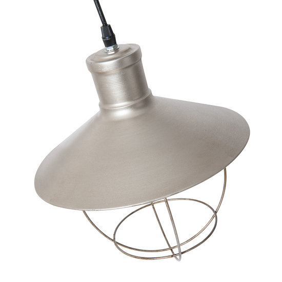 Hanglamp &oslash; 27*31 cm E27/max 1*60W Zilverkleurig | 6LMP456 | Clayre &amp; Eef
