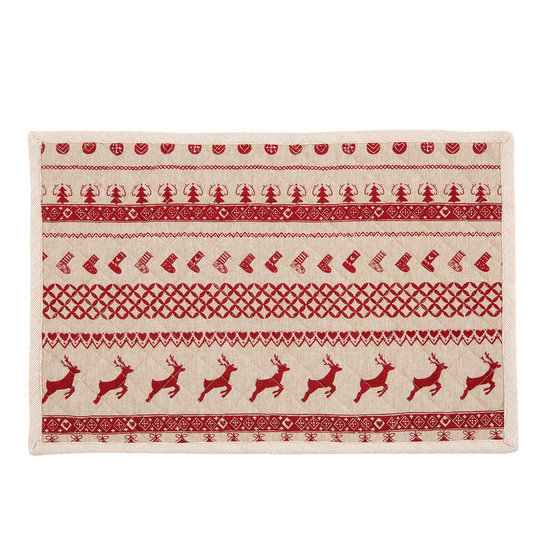 Placemat (6) 48*33 cm Rood | NOC40 | Clayre &amp; Eef