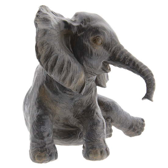Decoratie olifant 20*19*17 cm Grijs | 6PR2403 | Clayre &amp; Eef