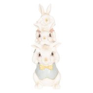 Decoratie konijnen 10*9*25 cm Multi | 6PR2605 | Clayre &amp; Eef