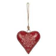 Decoratie hanger hart 16*4*16 cm Rood | 6Y3717 | Clayre &amp; Eef