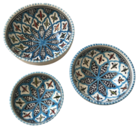 Tapas setje  3 delig Turquoise blue fine | TB.TP.3D | Dishes &amp; Deco