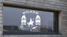 Welkom Sint &amp; Piet sticker Sinterklaas op paard 1 | Rosami