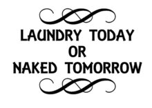 Sticker badkamer - Laundry today Naked Tomorrow - Rosami