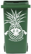 Sticker ananas voor kliko container met straatnaam & huisnr | Rosami