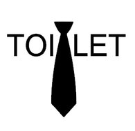 Sticker voor heren toilet met stropdas 1 | Rosami
