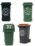 Voordeelset 6x afvalcontainer / kliko sticker | Rosami