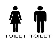 Sticker set heren &amp; dames toilet silhouette man vrouw | Rosami