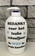 Zeeppompje was in goede handen zwart/blauw | Juf &amp; Meester Bedankjes