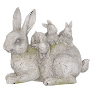 Decoratie konijnen 34*18*29 cm Grijs | 6PR2337 | Clayre &amp; Eef