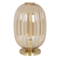 Tafellamp met lamp &oslash; 20*35 cm E14/max 1*40W Bruin | 6LMP709CH | Clayre &amp; Eef