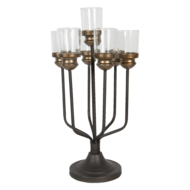 Kandelaar 25*22*49 cm Bruin | 6Y4230 | Clayre &amp; Eef