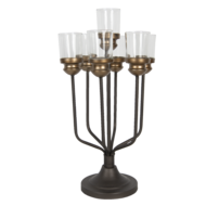 Kandelaar 25*22*49 cm Bruin | 6Y4230 | Clayre &amp; Eef 1