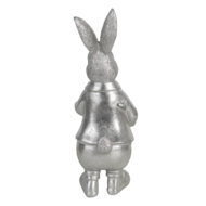 Decoratie konijn 12*11*22 cm Zilverkleurig | 6PR3094ZI | Clayre &amp; Eef 3