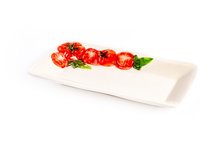 Rechthoekig plat schaaltje tomaat 28 x 15 cm | PO51 | Piccobella