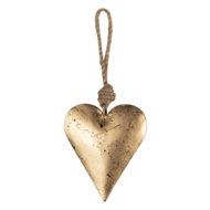 Decoratie hanger hart 10*2*10 cm Goudkleurig | 6Y4500 | Clayre &amp; Eef