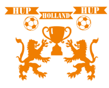 Voetbal (raam) stickerset herbruikbaar hup holland hup 