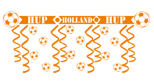 27 delige voetbal stickerset herbruikbaar serpentine, confetti hup holland hup | Rosami Decoratiestickers