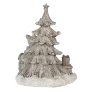 Decoratie katten bij kerstboom 12*10*16 cm LED Grijs | 6PR4632 | Clayre &amp; Eef 2