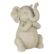 Decoratie olifanten horen, zien en zwijgen 19*6*10 cm Grijs | 6PR4680 | Clayre &amp; Eef 2