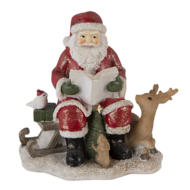 Decoratie kerstman met rendier 14*12*13 cm Multi | 6PR4723 | Clayre &amp; Eef 1