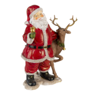 Decoratie kerstman met rendier 19*11*20 cm Multi | 6PR4722 | Clayre & Eef 1