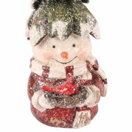 Decoratie sneeuwpop met kerstboom op zijn hoofd 22 cm | 11264850 | Dutch Style