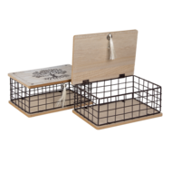Opberg kistje 25*17*11 cm Bruin | 64937 | Clayre & Eef 1