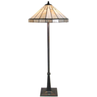 Vloerlamp Tiffany &oslash; 50*164 cm E27/max 2*60W Multi | 5LL-5564 | Clayre &amp; Eef