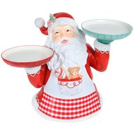 Taarthouder 2 taarten kerstman rood wit 55 x 44 x 33 cm | Dekoratief | A215165