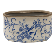 6CE1398M Bloempot Binnen Blauw, Wit 17*9*10 cm 17*9*10 cm Blauw | 6CE1398M | Clayre &amp; Eef