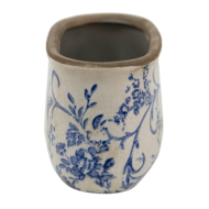 6CE1398M Bloempot Binnen Blauw, Wit 17*9*10 cm 17*9*10 cm Blauw | 6CE1398M | Clayre &amp; Eef 3