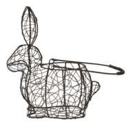 6Y4659 Paas Mandje Konijn Bruin 20*12*24 cm 20*12*24 cm Wit | 6Y4659 | Clayre &amp; Eef