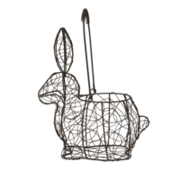 6Y4659 Paas Mandje Konijn Bruin 20*12*24 cm 20*12*24 cm Wit | 6Y4659 | Clayre &amp; Eef 1