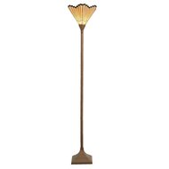 Vloerlamp Tiffany 37*37*183 cm E27/max 1*60W | Goudkleurig | 5LL-5734 | Clayre &amp; EefVloerlamp Tiffany 37*37*183 cm E27/max 