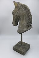 Decoratiebeeld Paard op voet stonegrey grijs groen steen maat L H33xB9,5CM | 65483 | Home Sweet Home | Stoer &amp; Sober Woonst