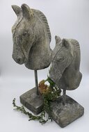 Decoratiebeeld Paard op voet stonegrey grijs groen steen maat L H33xB9,5CM | 65483 | Home Sweet Home | Stoer &amp; Sober Woonst