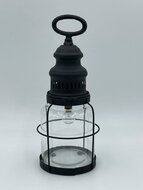 Lantaarn storm lamp hengsel led verlichting batterij zwart 32 x 12,5 cm | 65480 | Home Sweet Home | Stoer &amp; Sober Woonstijl