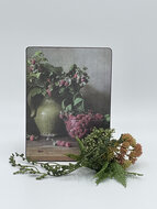 Staand deco bord nostalgisch afbeelding plant framboos kleur 19 x 14 cm mdf | 65516 | Home Sweet Home | Stoer &amp; Sober Woons