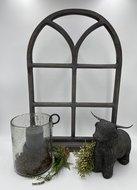 Decoratie stalraam hout op voet  63,5 x 49 cm grijs geschuurd old look | 65501 | Home Sweet Home | Stoer &amp; Sober Woonstijl