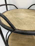 Etag&egrave;re 2 laags hout ijzer zwart roestbruin 67 x 35 cm | 65531 | Home Sweet Home | Landelijke Woonstijl