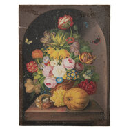 Clayre &amp; Eef | Canvasschilderij Geel, Groen, Roze 30x2x40 cm | 64971