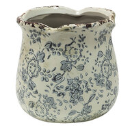 Clayre & Eef | Bloempot Binnen Grijs Beige ø 15x14 cm | 6CE1455M