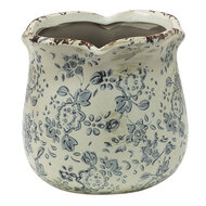 Clayre & Eef | Bloempot Binnen Grijs Beige ø 15x14 cm | 6CE1455M