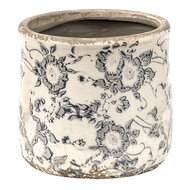 Clayre &amp; Eef | Bloempot Binnen Grijs, Beige &oslash; 12x12 cm | 6CE1459S