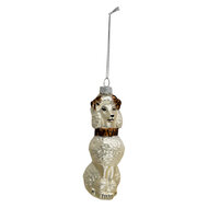 Clayre &amp; Eef | Decoratie Hanger Hond Wit 5x5x14 cm | 6GL3362